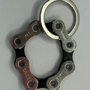 Black and silver Sram Bike Chain Keychain
