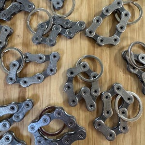 Silver Shimano Bike Chain Keychain