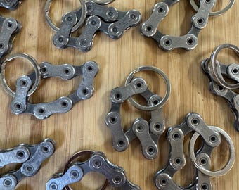 Silver Shimano Bike Chain Keychain