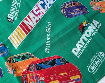 Dynamite 1995 vintage curtain valance green NASCAR racetracks car racing