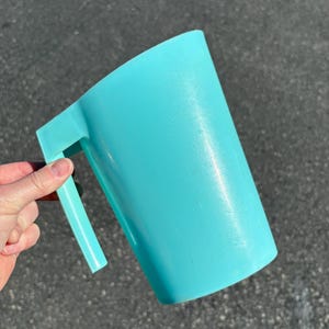 Made in Canada DuPont vintage milk bag container pitcher light aqua blue