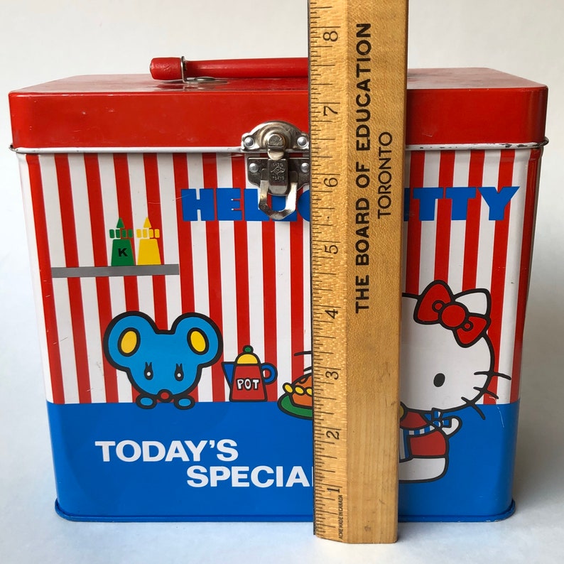 Hello Kitty Sanrio metal tin lunch box 1976 1983 Japan vintage Etsy