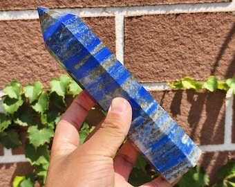Lapis Lazuli Obelisk Tower: Afghansk kristallpunkt, energiförstärkare
