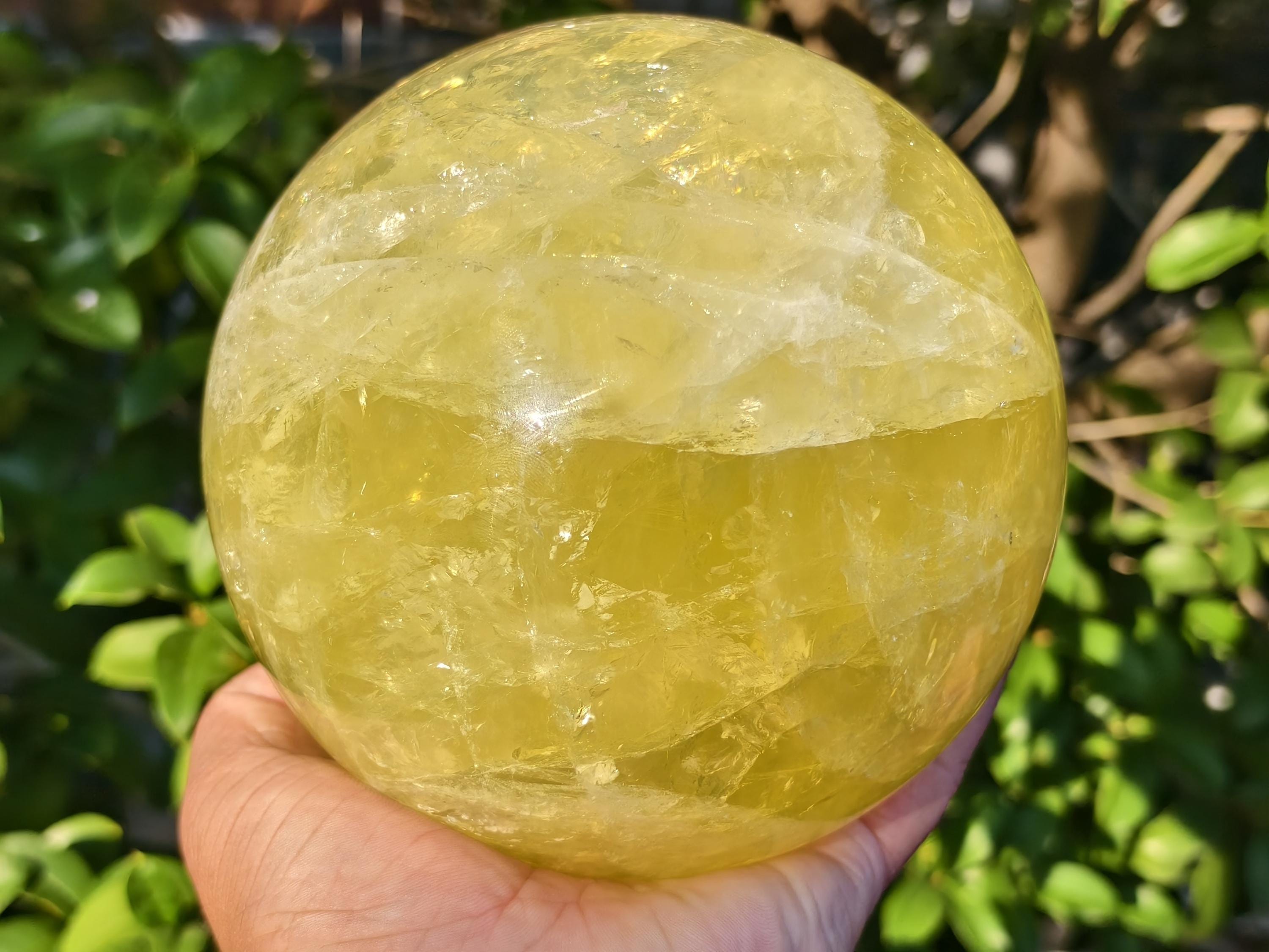 Citrine Sphere - Etsy UK SHANGMAOYO Citrine Crystal Ball Decorative Sphere with Delicate Ba