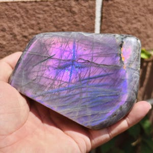 Premium Purple Flash Labradorite, Hand Polished High Grade Spectrolite Crystal, Purple Labradorite Crystal Chakra Healing Stone Specimen