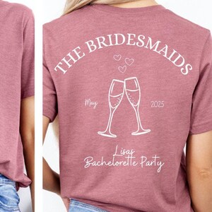 Custom Bachelorette Party Shirt: Bridal Team Bride Bella Canvas Tee