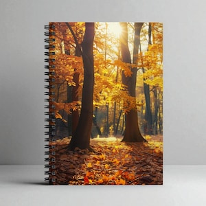 Autumn Forest Spiral Notebook | Aesthetic Fall Journal for Writing, School, Work, Gift Idea