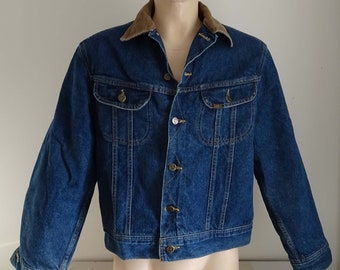 Vintage STORM RIDER Lee trucker denim jeans jacket with blanket lining - fab condition