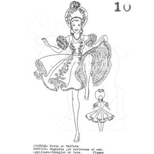30's 40's Moulin Rouge Dance fancy dress costume - Reproduction vintage sewing pattern B32" #51