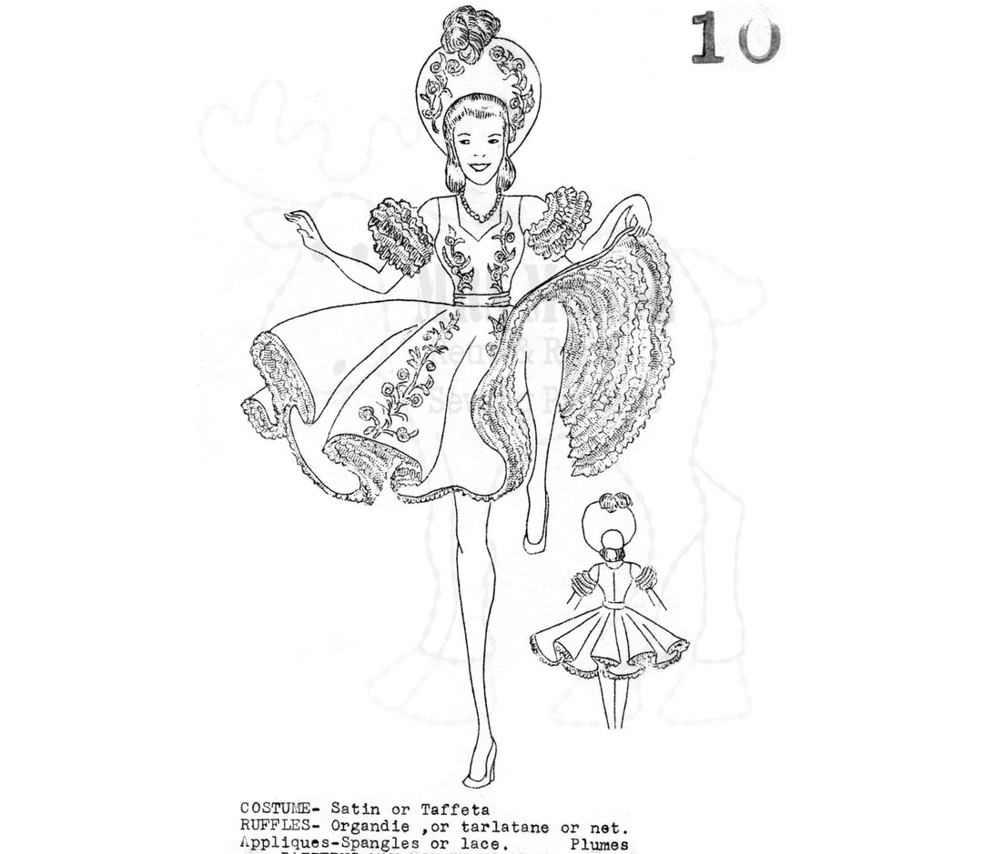 30's 40's Moulin Rouge Dance Fancy Dress Costume - Reproduction Vintage ...