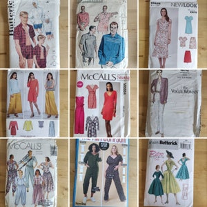 Vintage & Modern sewing patterns. Mens Ladies Jumpsuit tops shirt dress culottes #03