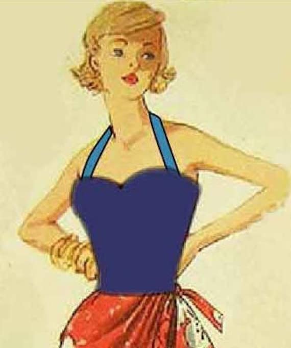 Haut bustier de style annees 1950 avec ou sans bretelle dos nu facile a realiser PATRON DE COUTURE reproduction rockabilly vintage Taille 10 18 24 Etsy France