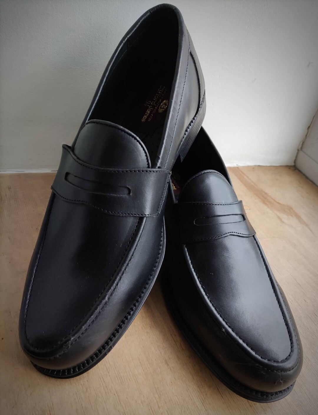 Classic Mens Vintage 50s Style Smart Rockabilly Loafer Slip on Shoes UK ...