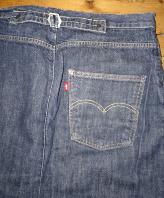 RARE LEVI's jeans SKIRT  - red tab, one pocket wi… - image 2