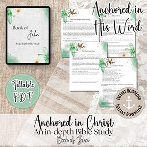 John Bible Study Printable – 93-Page Scripture Workbook | In-Depth Gospel of John Study Guide PDF | Christian Devotional Workbook