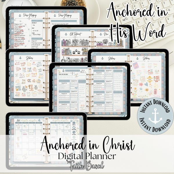 クリスチャン向けデジタルプランナー：GoodnotesとNotabilityに対応した信仰日記（PDFダウンロード）