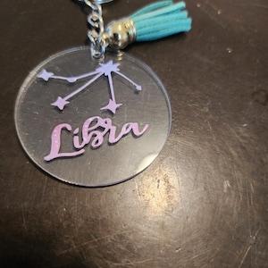 zodiac sign LIBRA keychain