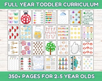 Ultimate Toddler Curriculum: 350+ Printable Homeschool Activities for 2-5 year olds (Digital Learning Bundle)