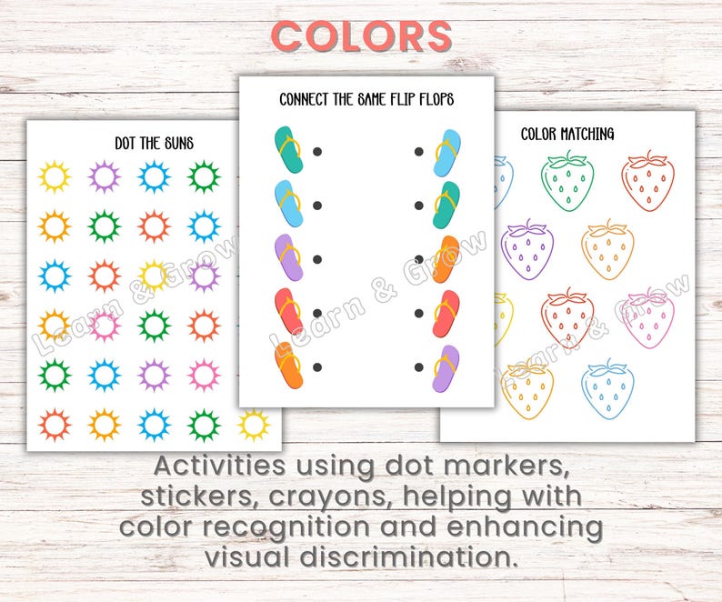 Summer Toddler Learning Journal: Printable Preschool Activity Binder ...