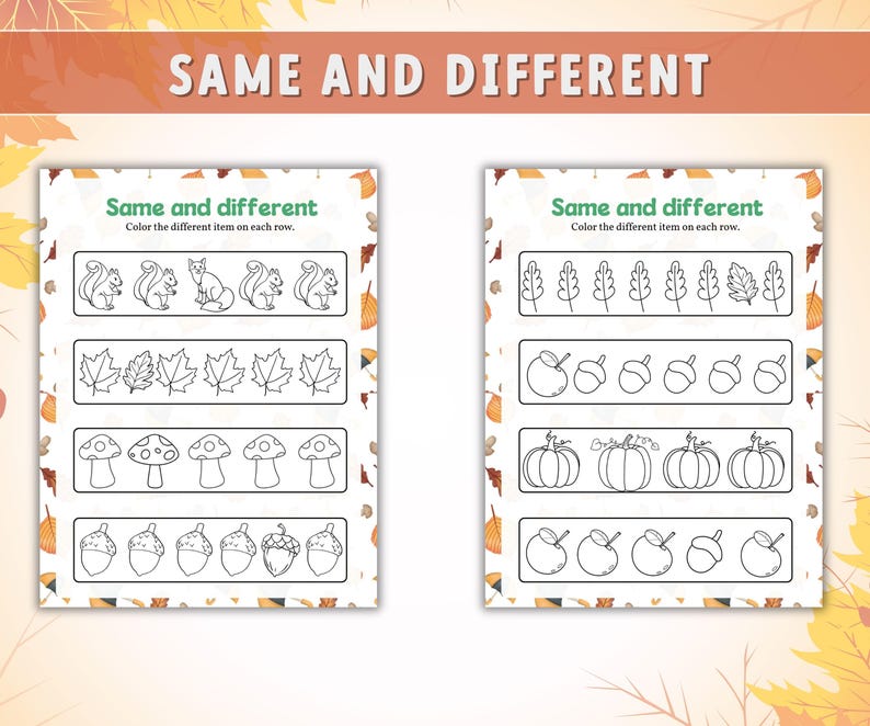 Autumn Activity Pack for Kids: 40 No-prep Printable Worksheets and ...
