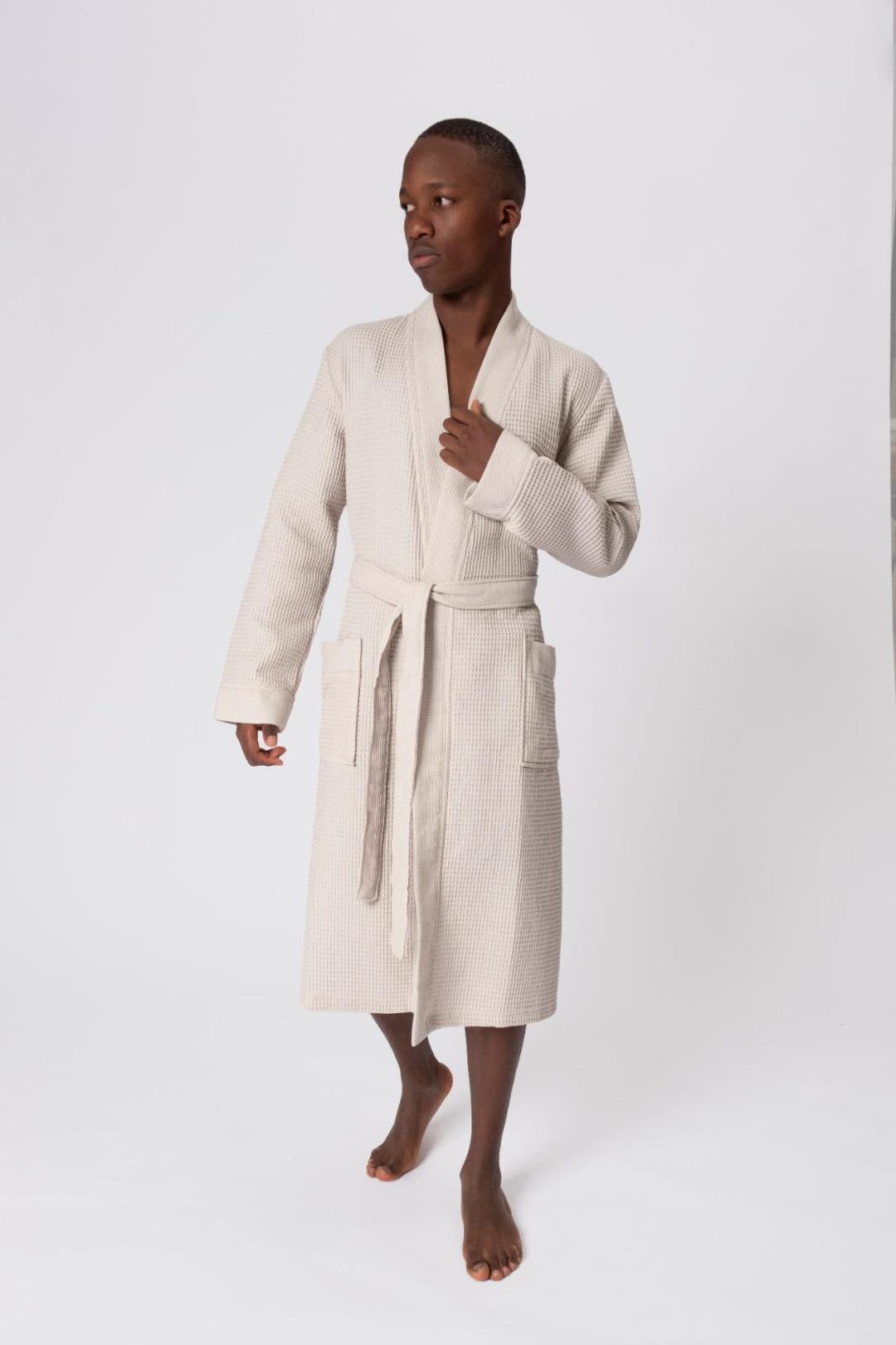 Koofi Robe 100% Turkish Cotton Waffle Robe, Beige - Etsy