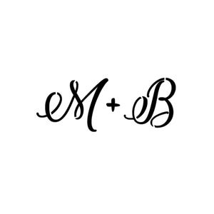 CUSTOMIZABLE Initials Cookie Stencil | Wedding Date Cookie Stencil | Custom Cookie Stencil