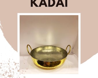 Handmade Brass Kadai: Authentic Indian Deep Fry Cooking Pot