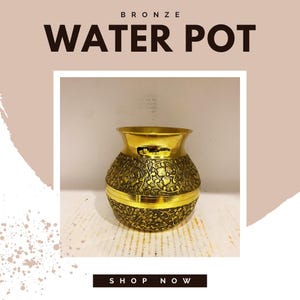Antique Indian bronze lota/kansa pots / kalash / water pot 380 ml