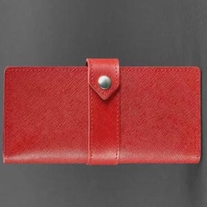 Cartera de piel 3.1 Saffiano roja - BN-PM-3-1-bw-red