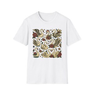 Embroidered Swan Tee with Wings main image 0