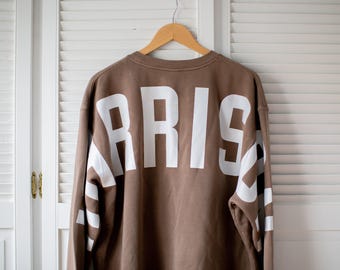 Customizable Letter Crewneck, Personalized Arm to Arm Lettering Oversized Sweatshirt or Hoodie, Arm to Arm Big Bold Text Sweatshirt