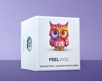 Emotional Intelligence Card Deck – 156 Emotions + 48 Mindfulness Tools – SEL Gift for Kids & Adults