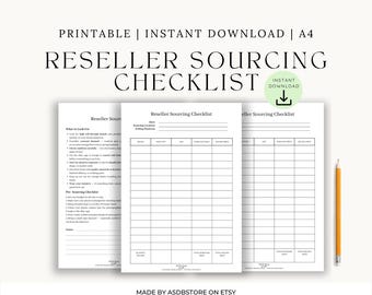 Reseller Sourcing Checklist: Thrift Store Inventory Tracker (Printable PDF)