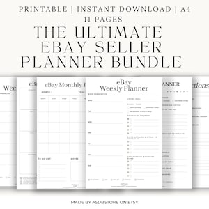 eBay Seller Planner Bundle: Daily, Weekly, Monthly (A4 Printable PDF)
