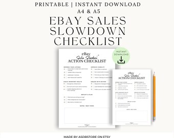 Checklist per rallentare le vendite su eBay: piano d'azione per i venditori (PDF stampabile scaricabile in formato A4/A5)