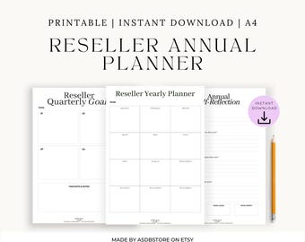 Reseller Annual Planner: Year-at-a-Glance A4 PDF (Digital Download