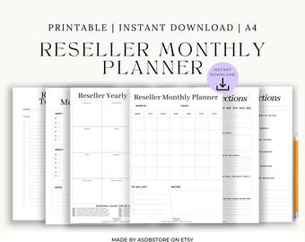 Reseller Monthly Planner: Printable Reselling Calendar (A4 Digital Download)