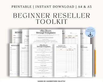 Beginner Reseller Toolkit | Printable Planners & Checklists | PDF Download A4/A5