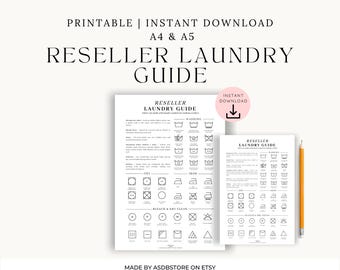 Reseller Laundry Guide: Fabric Care Chart & Washing Tips (PDF Download A4/A5