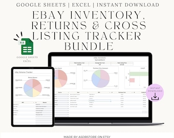 Pacchetto Fogli Google per rivenditori / Tracker inventario e resi eBay + Foglio di calcolo per inserzioni incrociate / Etsy Vinted Depop