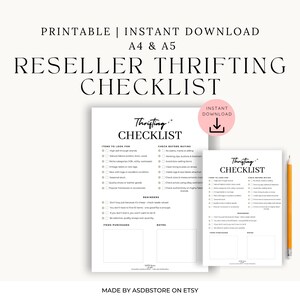 Checklist inkoop kringloopwinkels: gids voor wederverkopers voor eBay en Vinted (digitale pdf-download)