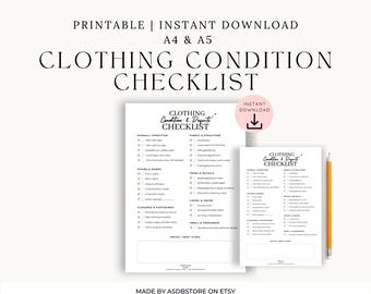 Lista di controllo delle condizioni degli indumenti per i rivenditori: foglio di ispezione pre-inserimento (PDF scaricabile in formato A4/A5)