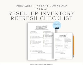 Inventory Refresh Checklist | Printable Reseller Tool for Updating Stale Listings PDF (A4 + A5)