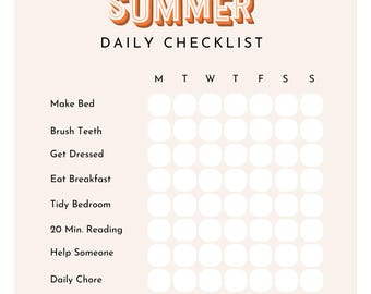 Planer & Checkliste für den Sommer – Sommerplaner & Planer für Kinder