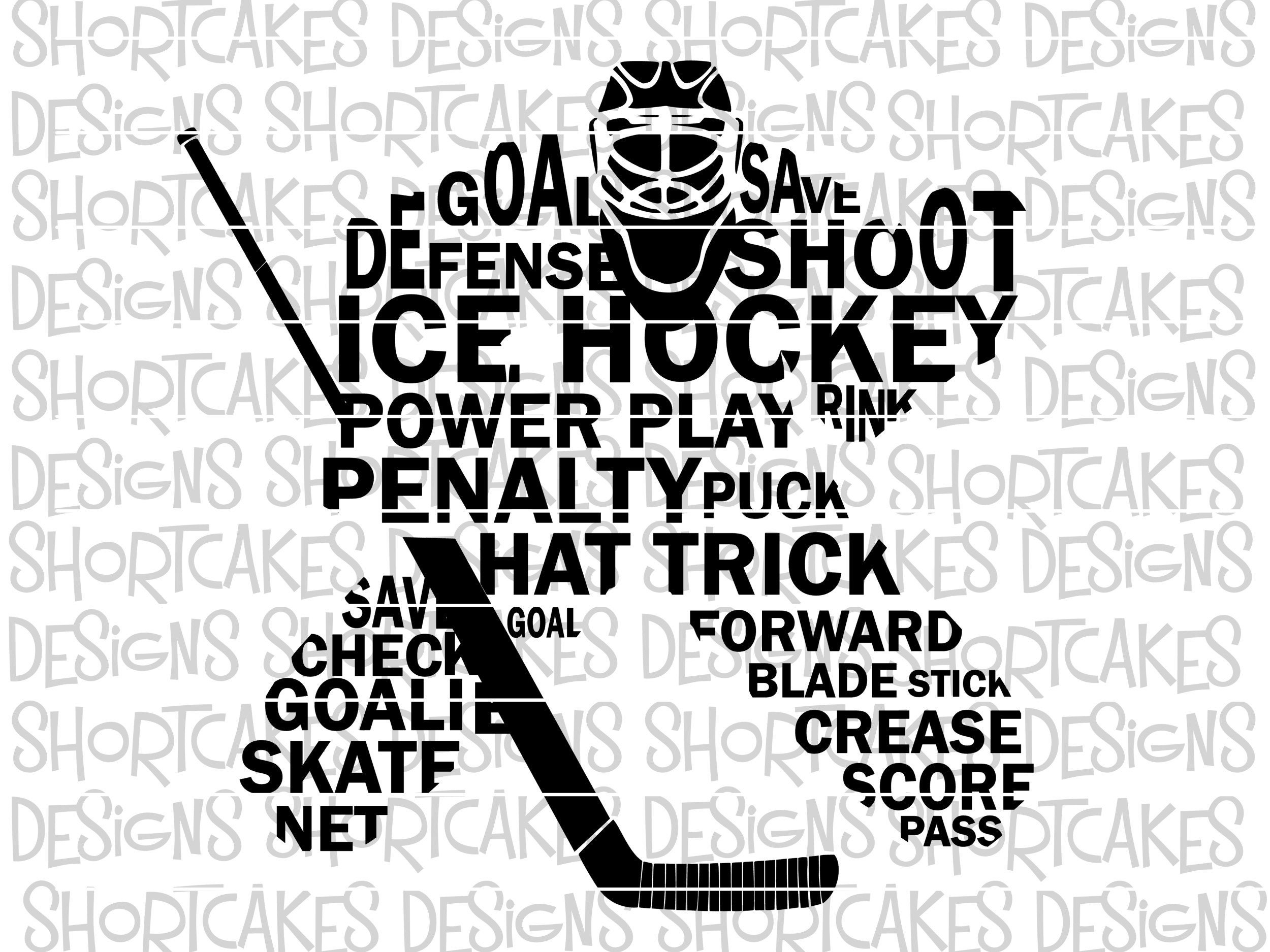 Ice Hockey Goalie Text Art Digital Download Svg/png/jpeg/dxf Etsy Canada
