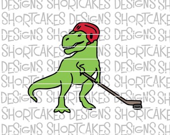 Dinosaur Hockey Digital Download SVG/PNG/Jpeg/DXF