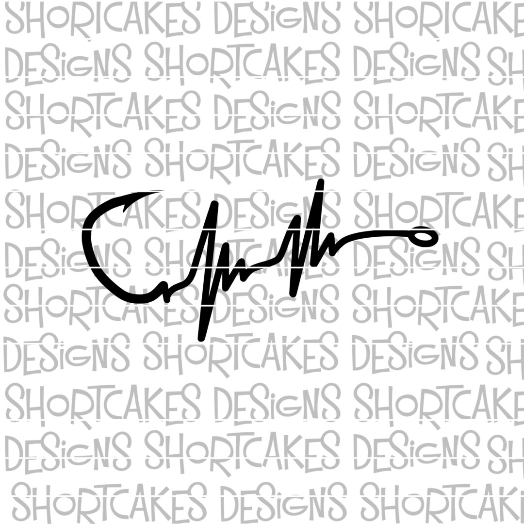 Fishing Hook Heartbeat Digital Download Svg/png/jpeg/dxf Etsy