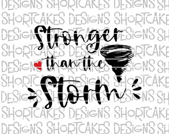 Stronger Than The Storm Tornado Motivational Digital Download SVG/PNG/JPG/dxf