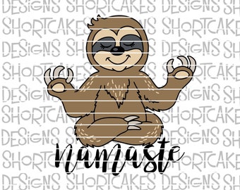 Sloth Yoga Namaste Digital Download Svg/Png/Jpeg/DXF