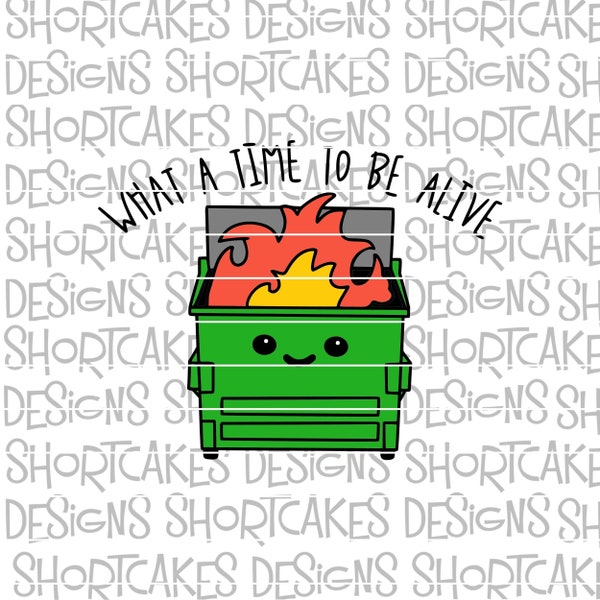 What A Time To Be Alive Dumpster Fire Digital Download SVG/PNG/Jpeg/Dxf
